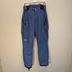 Arson Ski Pants Blue Vented Pockets Fleece Lined Winter Snow Ski Gear - Size S